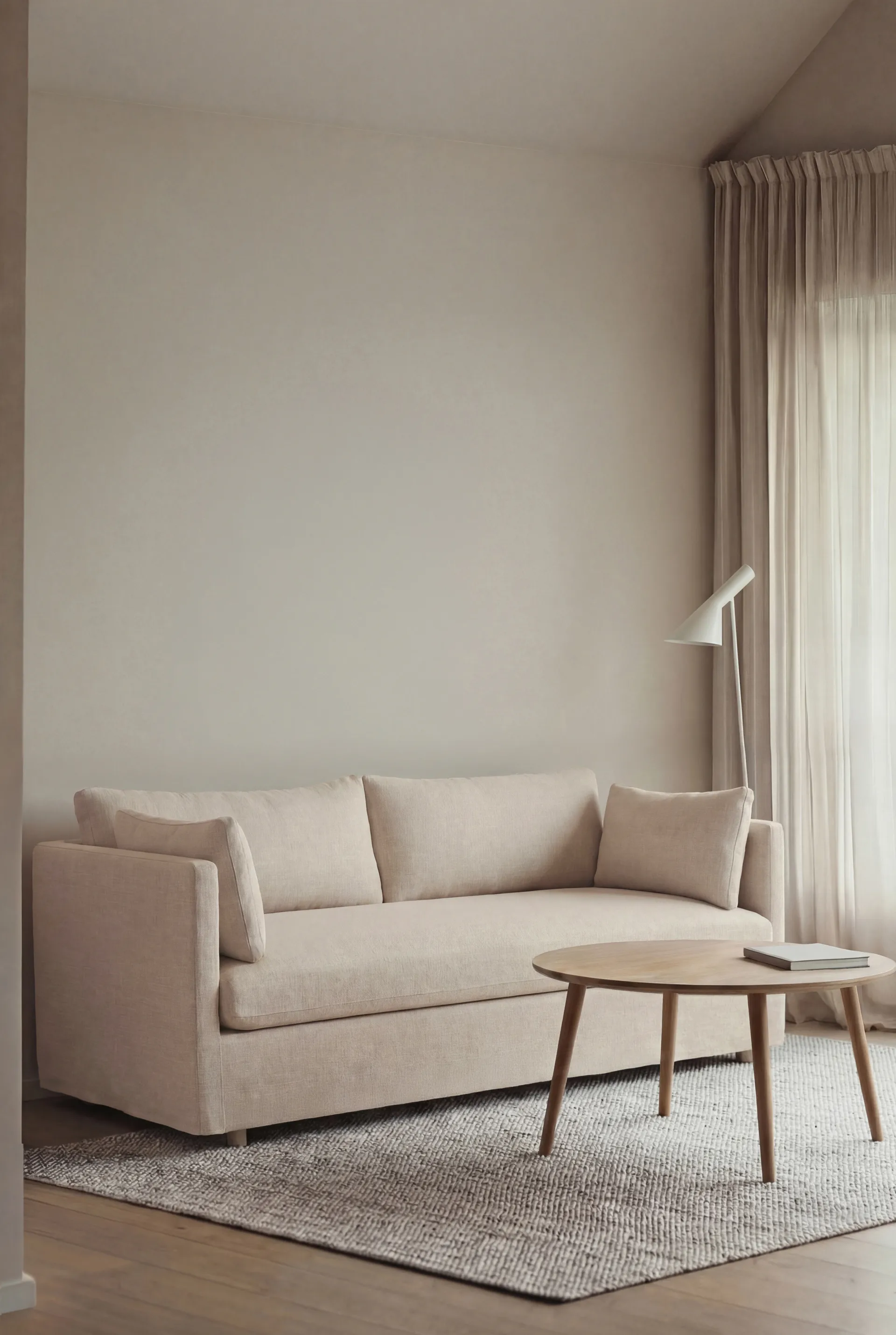 Sofá Linnevik, Oslo Nature 1540-carvalho branco oleado, 2 lugares, com saia 1898