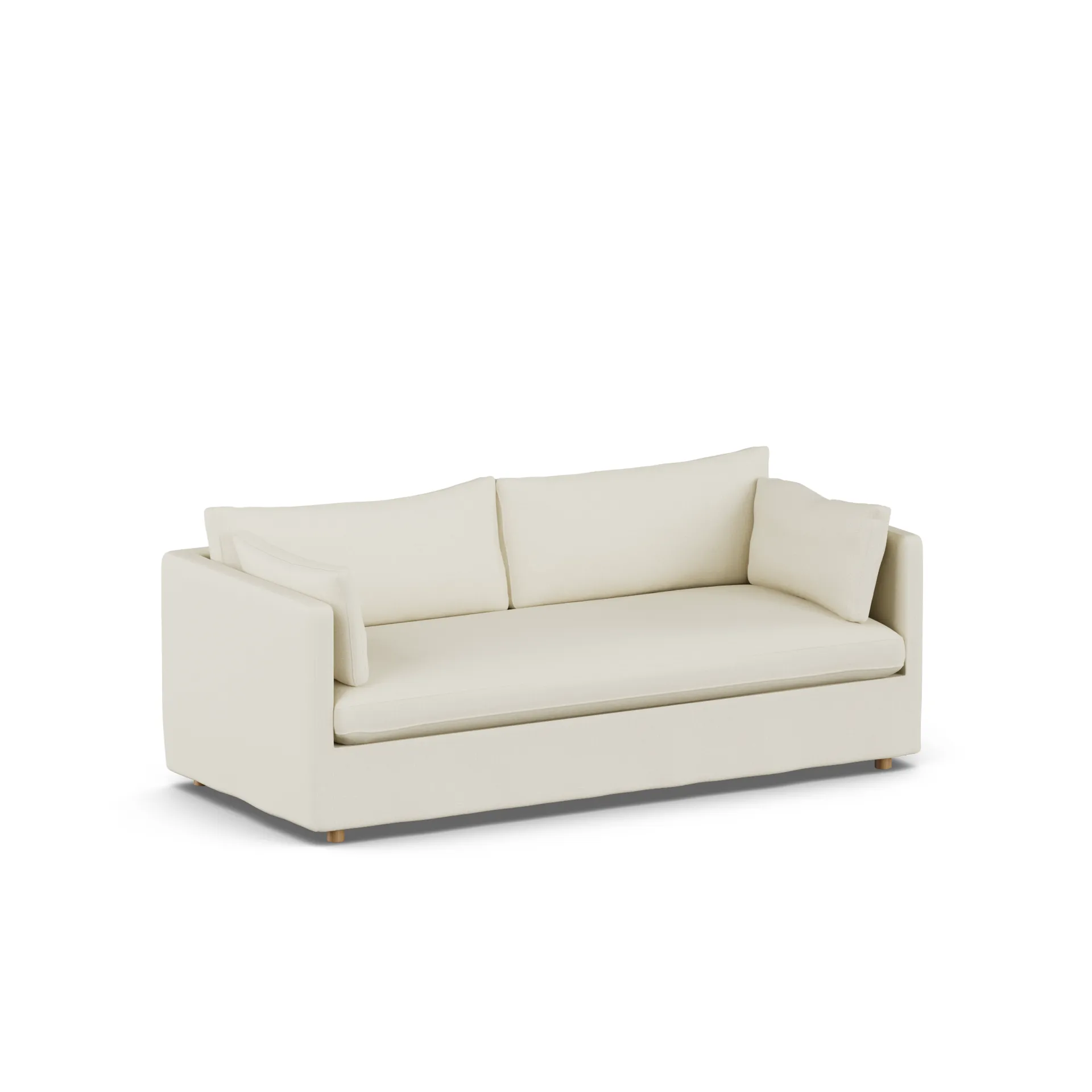 Sofá Linnevik, Oslo Nature 1540-carvalho branco oleado, 3 lugares, com saia 1898