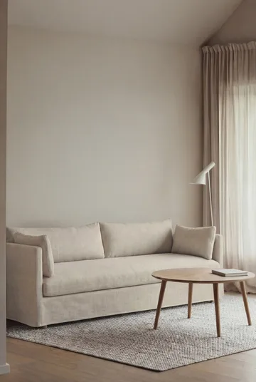 Sofá Linnevik - Oslo Nature 1540-carvalho branco oleado, 4 lugares, com saia - 1898