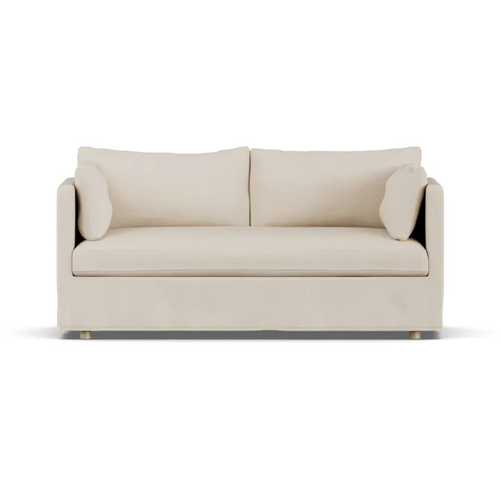 Sofá Linnevik - Same Beige 6670-carvalho branco oleado, 2 lugares, com saia - 1898