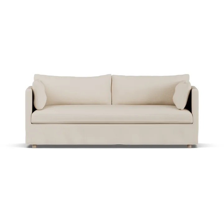 Sofá Linnevik - Same Beige 6670-carvalho branco oleado, 3 lugares, com saia - 1898