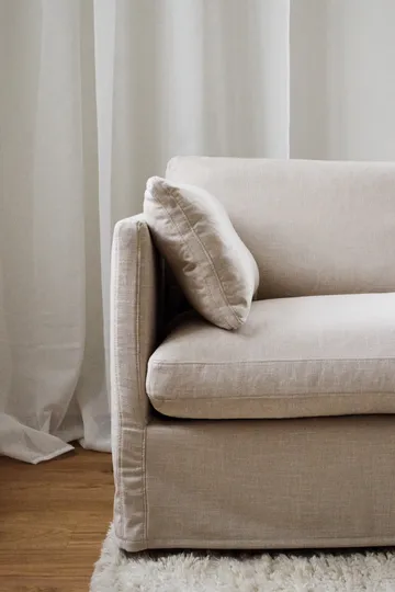 Sofá Linnevik - Same Beige 6670-carvalho branco oleado, 3 lugares, com saia - 1898