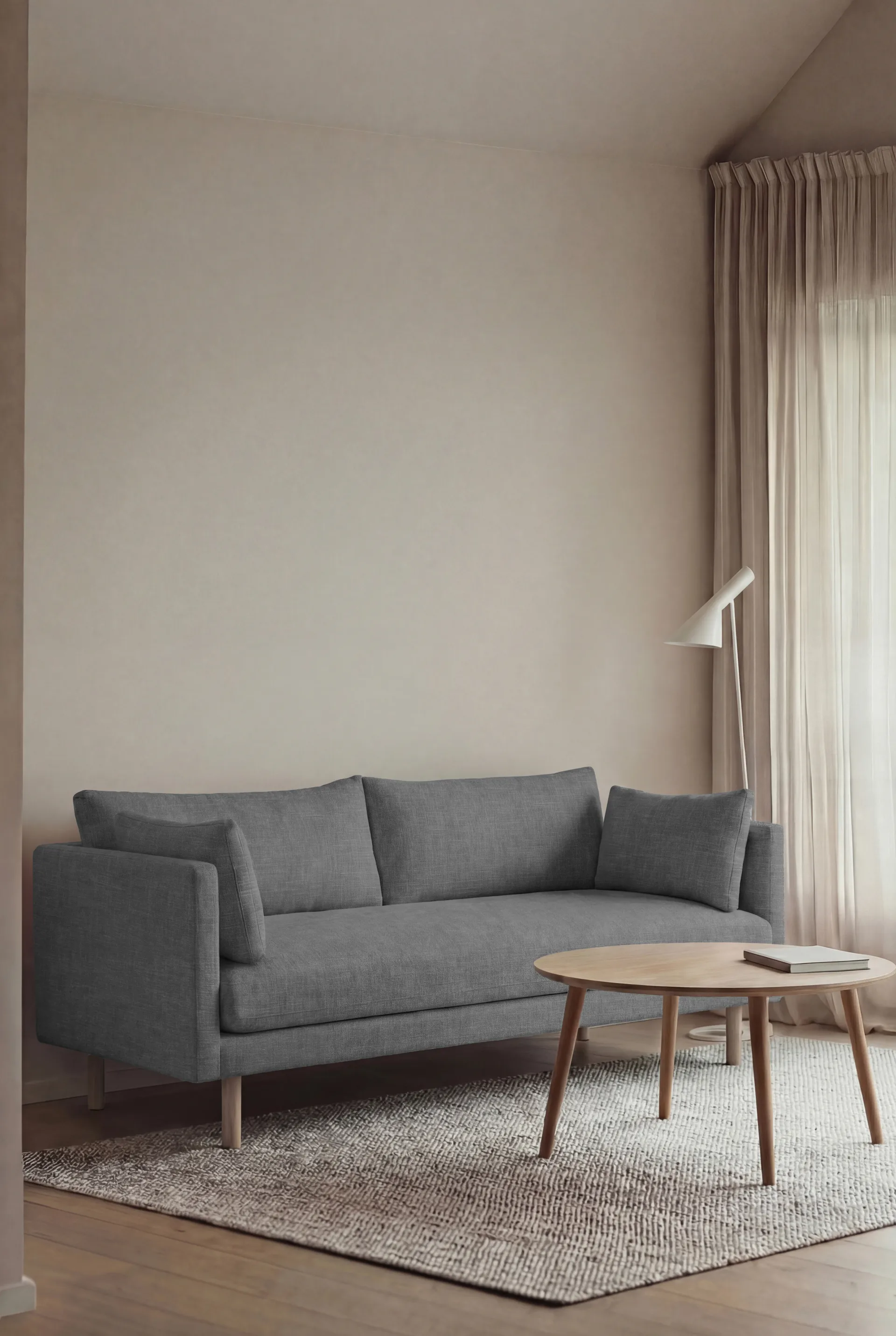 Sofá Linnevik, Same Blue 6678-carvalho branco oleado, 2 lugares 1898