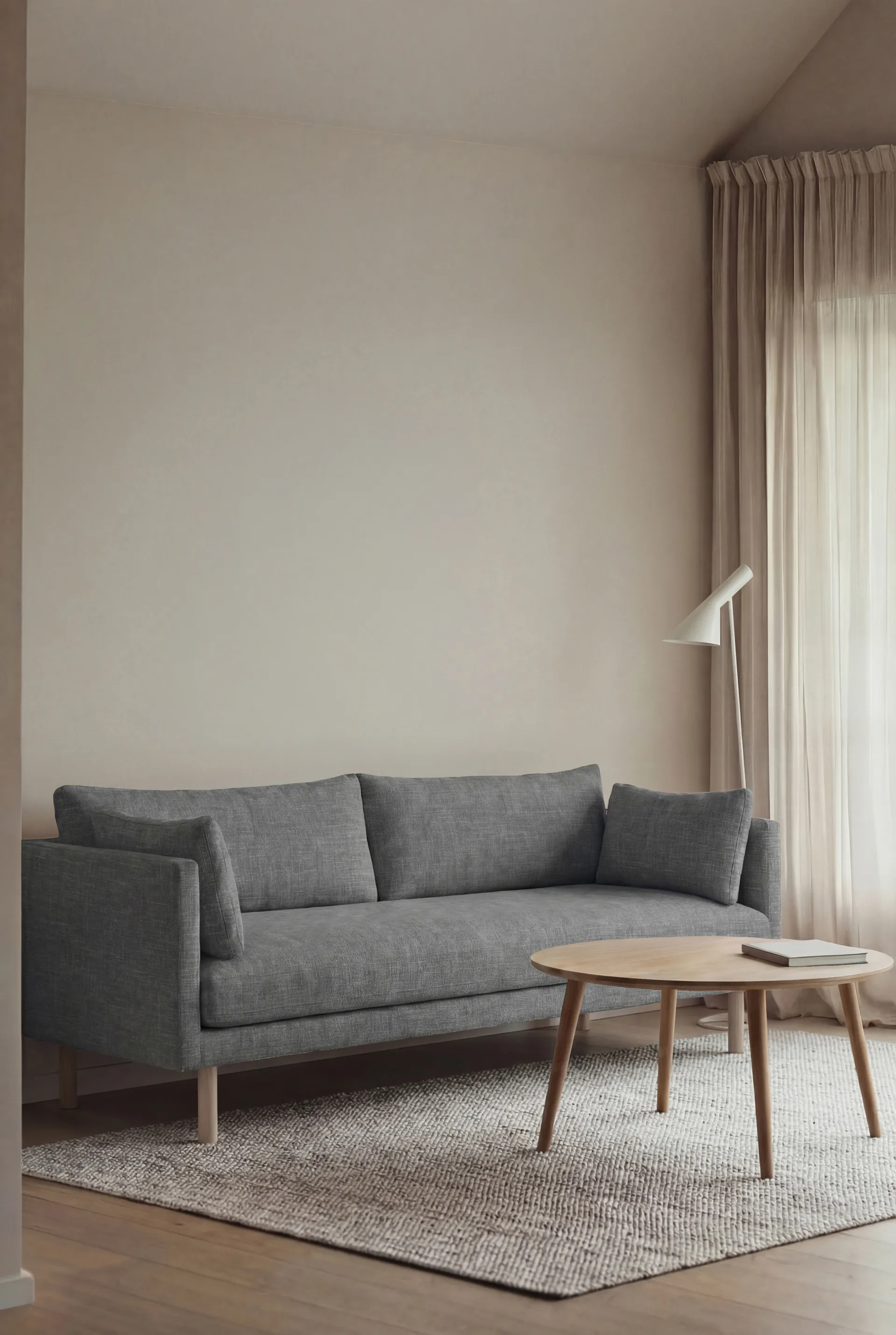 Sofá Linnevik, Same Blue 6678-carvalho branco oleado, 3 lugares 1898