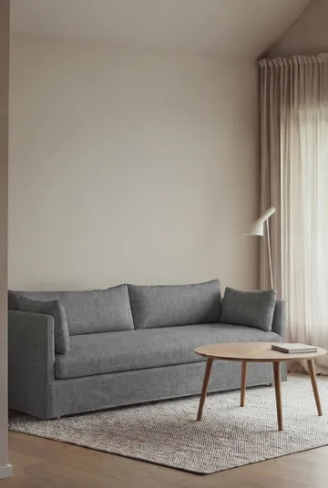 Sofá Linnevik - Same Blue 6678-carvalho branco oleado, 4 lugares, com saia - 1898