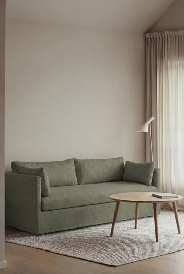 Sofá Linnevik - Same Forest 6677-carvalho branco oleado, 3 lugares, com saia - 1898