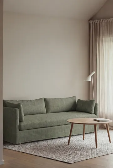 Sofá Linnevik - Same Forest 6677-carvalho branco oleado, 4 lugares, com saia - 1898