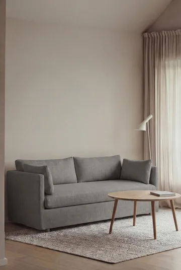 Sofá Linnevik - Same Grey 6673-carvalho branco oleado, 2 lugares, com saia - 1898