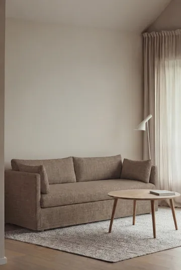 Sofá Linnevik - Same Mole 6674-carvalho branco oleado, 3 lugares, com saia - 1898