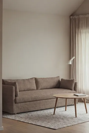 Sofá Linnevik - Same Mole 6674-carvalho branco oleado, 4 lugares, com saia - 1898