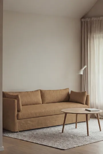 Sofá Linnevik - Same Ochre 6676-carvalho branco oleado, 4 lugares, com saia - 1898