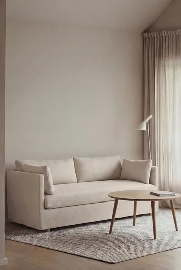 Sofá Linnevik - Same Off White 6671-carvalho branco oleado, 2 lugares, com saia - 1898