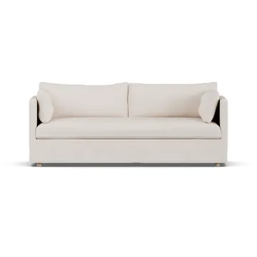 Sofá Linnevik - Same Off White 6671-carvalho branco oleado, 3 lugares, com saia - 1898