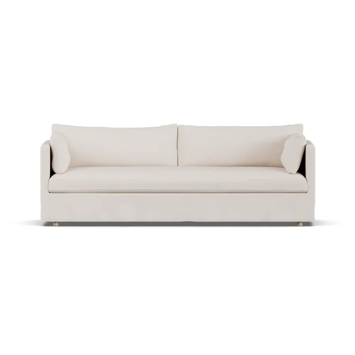 Sofá Linnevik - Same Off White 6671-carvalho branco oleado, 4 lugares, com saia - 1898