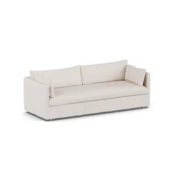 Sofá Linnevik - Same Off White 6671-carvalho branco oleado, 4 lugares, com saia - 1898