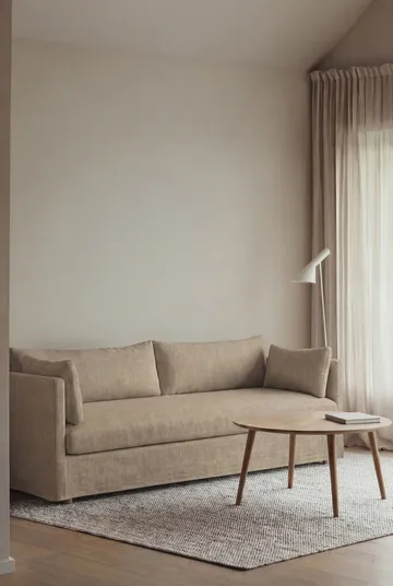 Sofá Linnevik - Same Sand 6672-carvalho branco oleado, 4 lugares, com saia - 1898