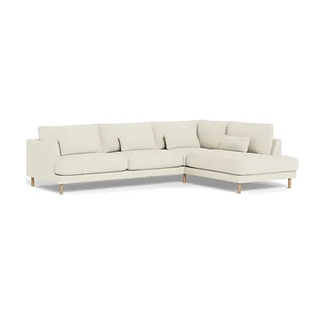 Sofá modular Bredhult A1 pernas de carvalho verniz branco  - Jump off-white - 1898