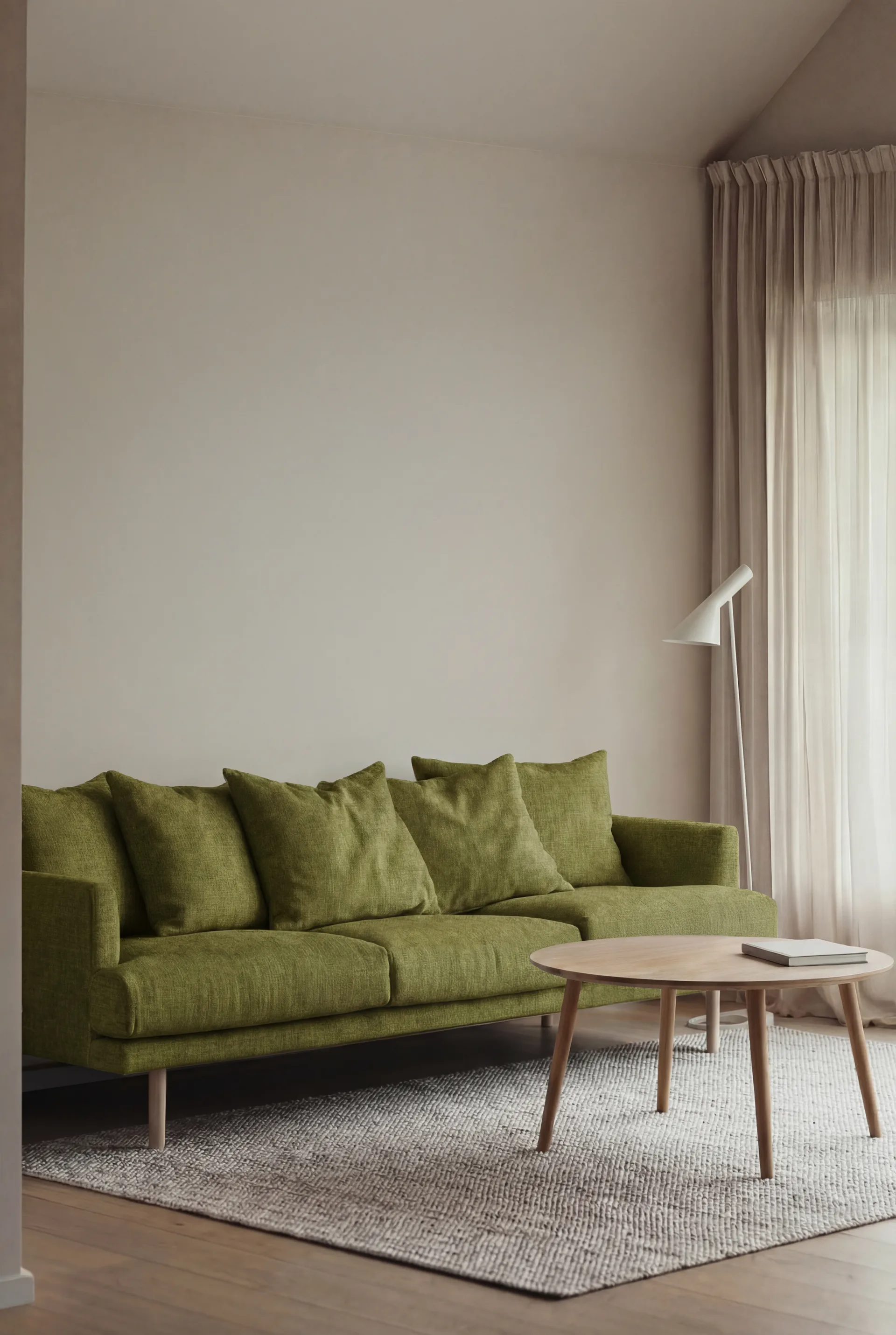 Sofá Sjövik, Luiza Green 3975-carvalho branco oleado, 3,5 lugares 1898