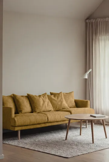 Sofá Sjövik - Luiza Mustard 3972-carvalho branco oleado, 3,5 lugares - 1898