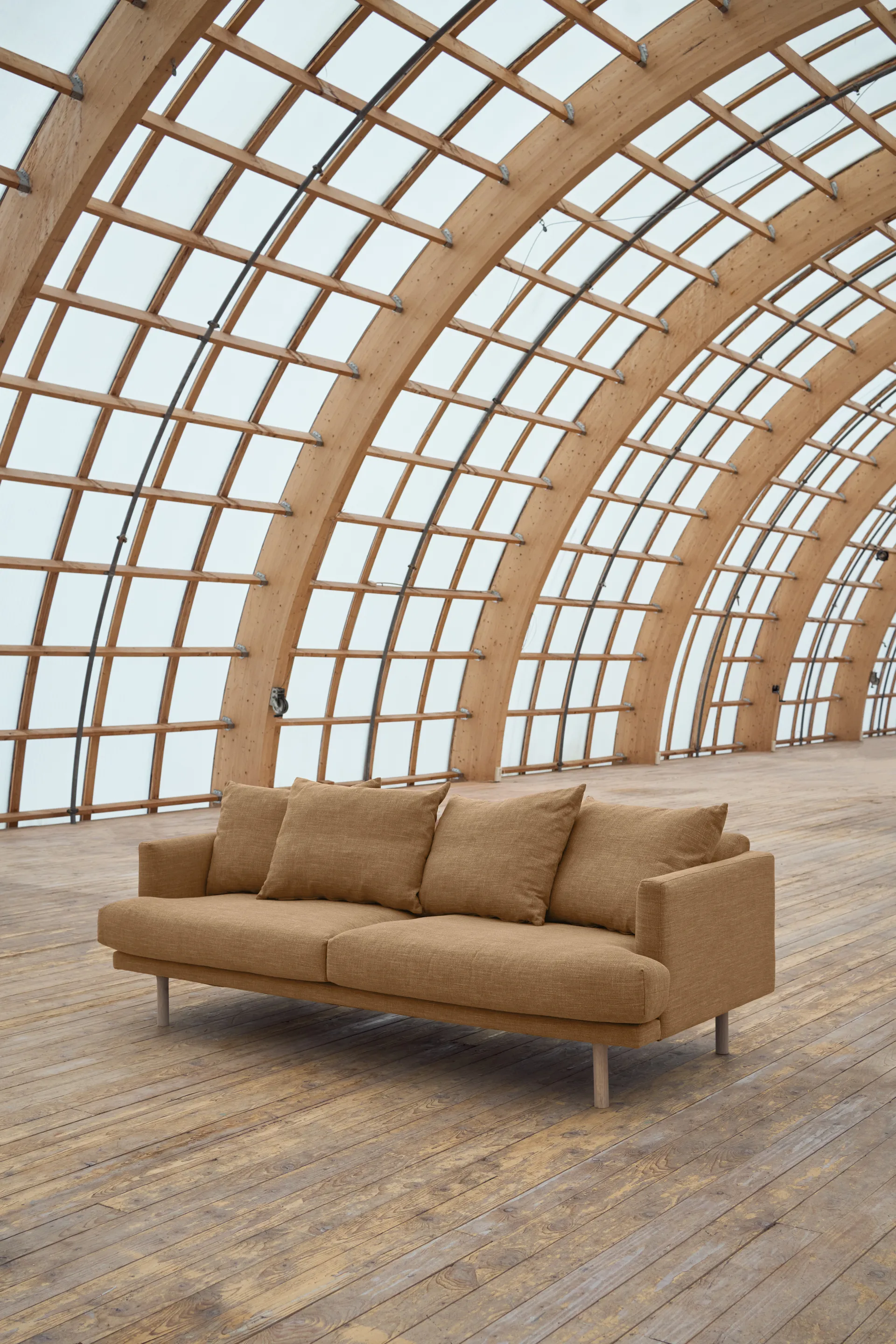 Sofá Sjövik, Same Ochre 6676-carvalho branco oleado, 3 lugares 1898