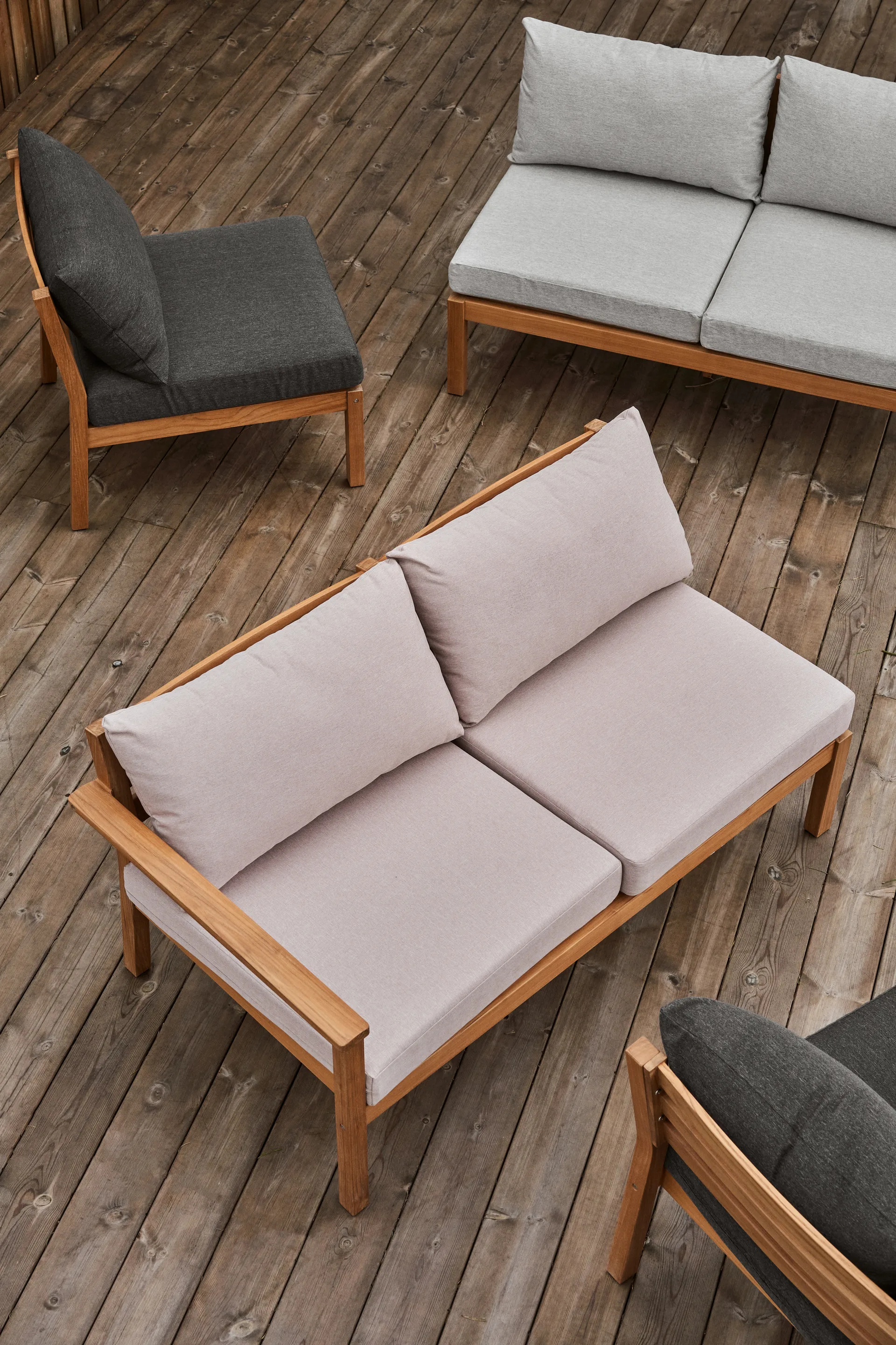 Sofá Stockaryd 2 lugares módulo direito teak/beige,  1898
