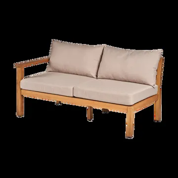 Sofá Stockaryd 2 lugares módulo direito teak/beige - undefined - 1898