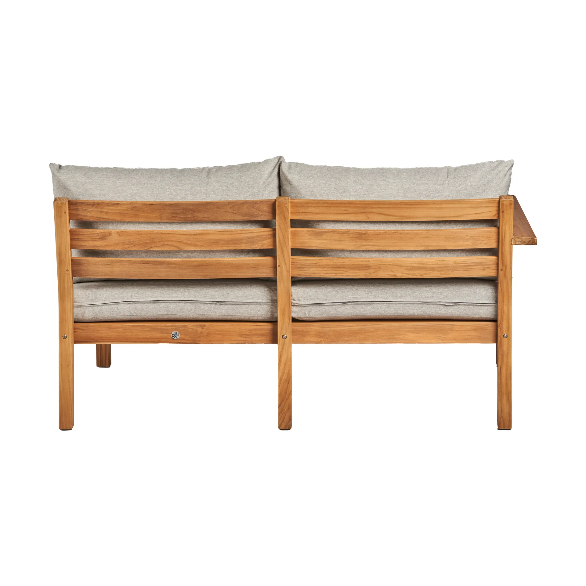 Sofá Stockaryd 2 lugares módulo direito teak/light grey,  1898