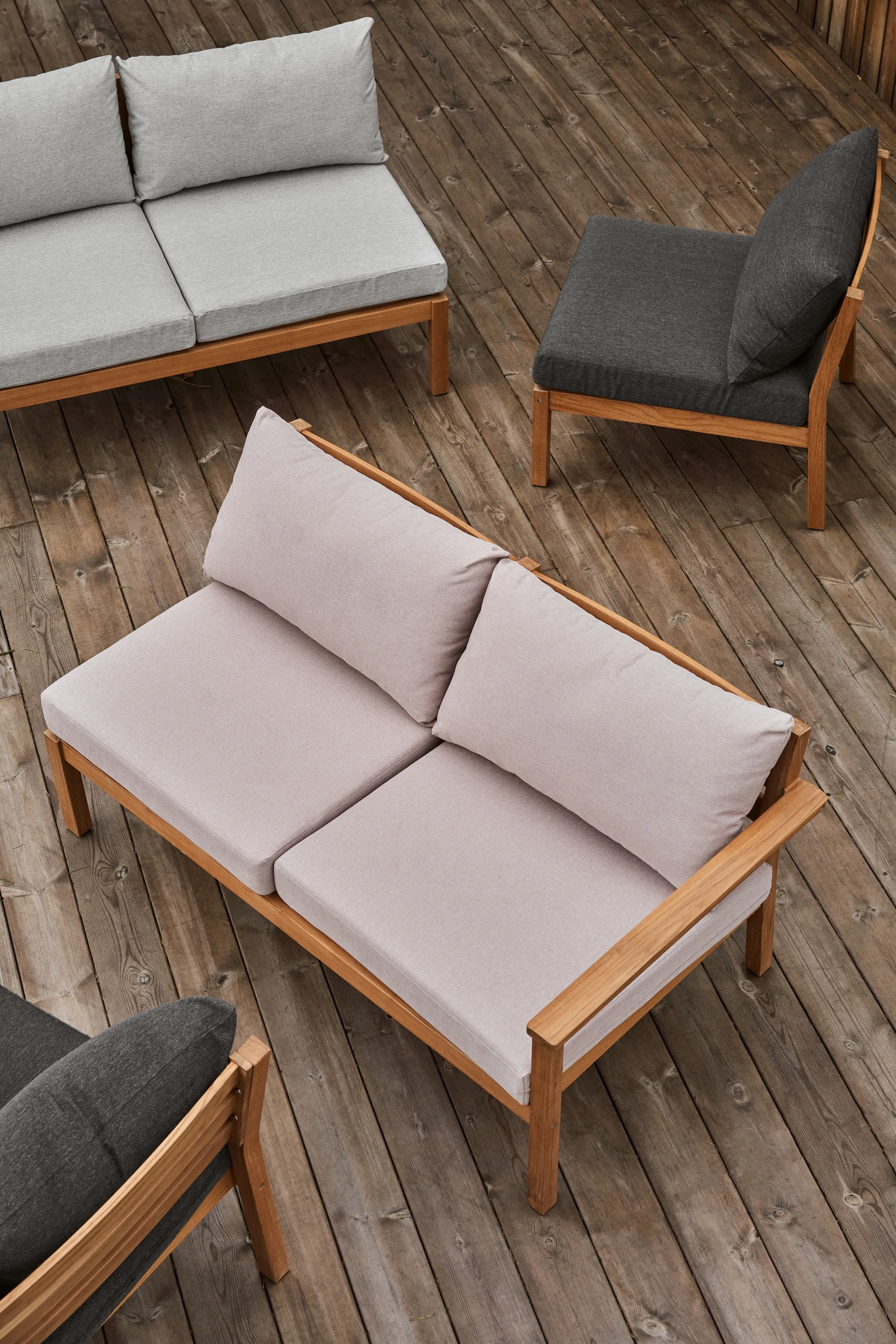 Sofá Stockaryd 2 lugares módulo esquerdo teak/beige,  1898