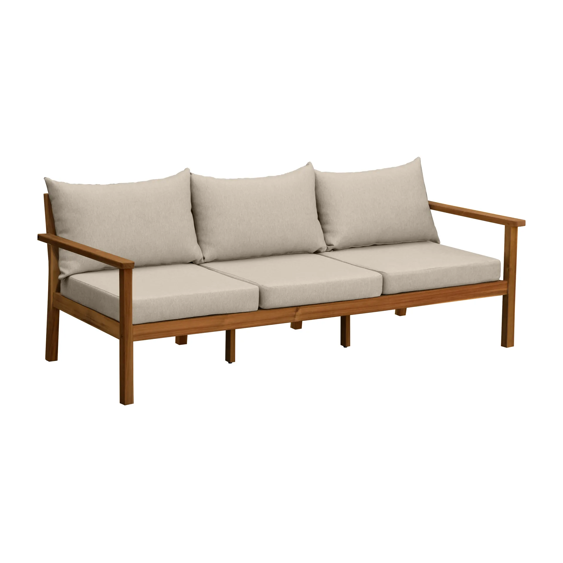 Sofá Stockaryd 3 lugares teak/beige 1898