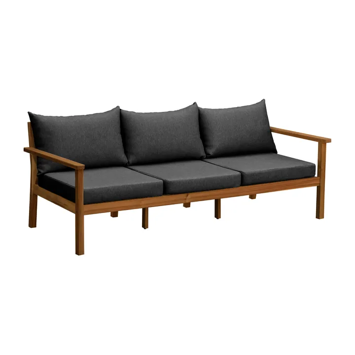 Sofá Stockaryd 3 lugares teak/dark grey - 1898