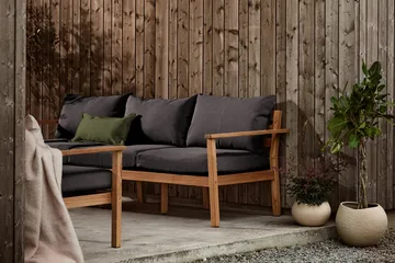 Sofá Stockaryd 3 lugares teak/dark grey - 1898