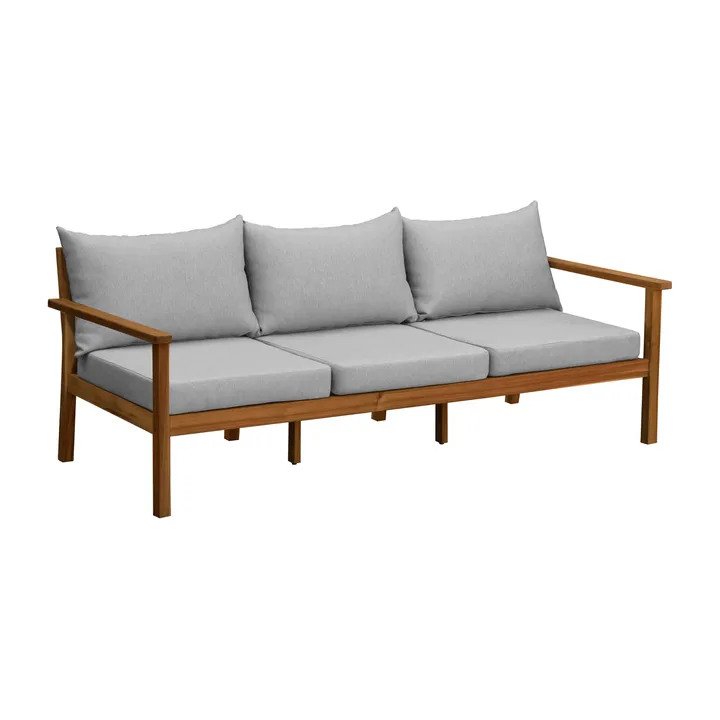 Sofá Stockaryd 3 lugares teak/light grey - 1898