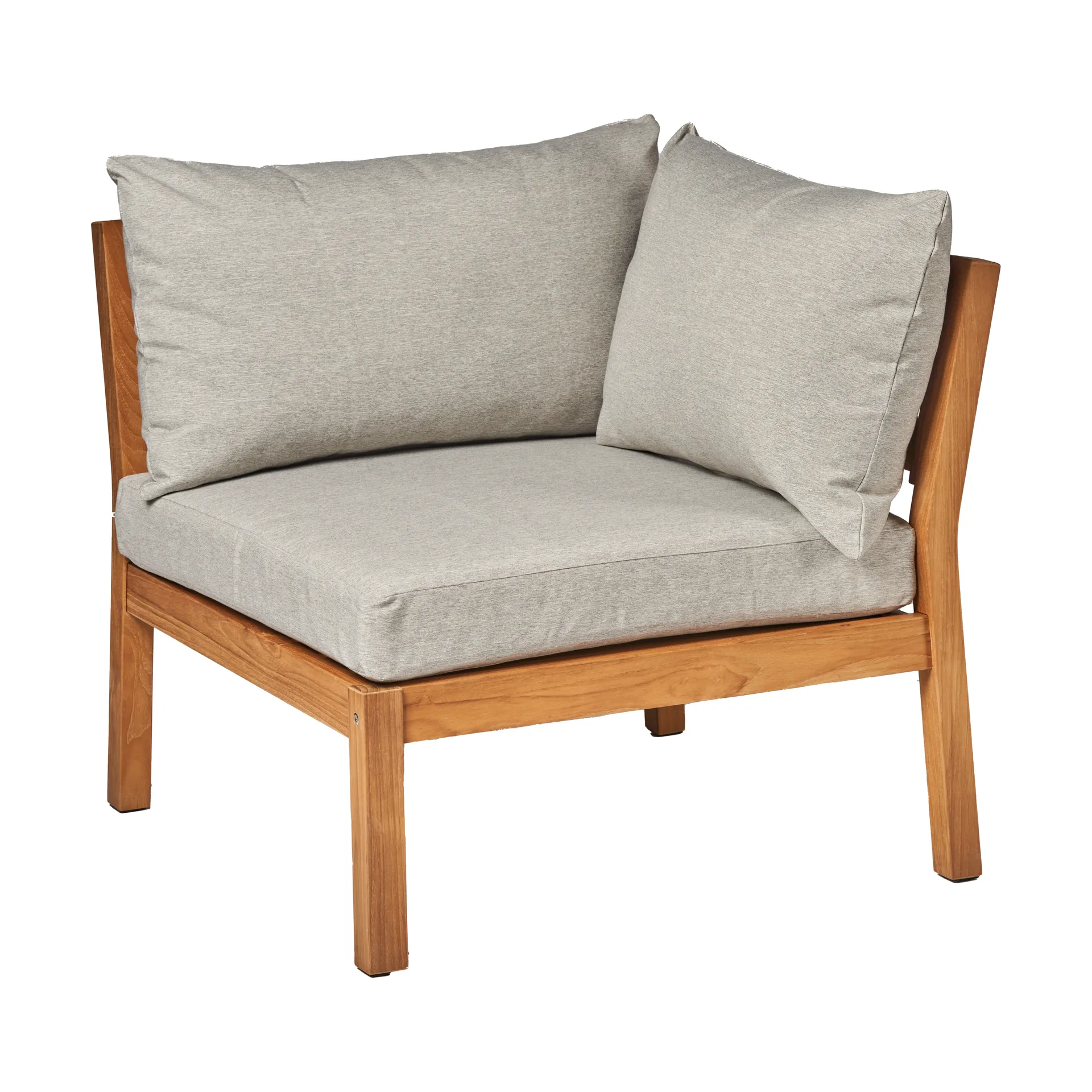 Sofá Stockaryd módulo de canto teak/light grey 1898