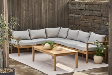 Sofá Stockaryd módulo de canto teak/light grey - undefined - 1898