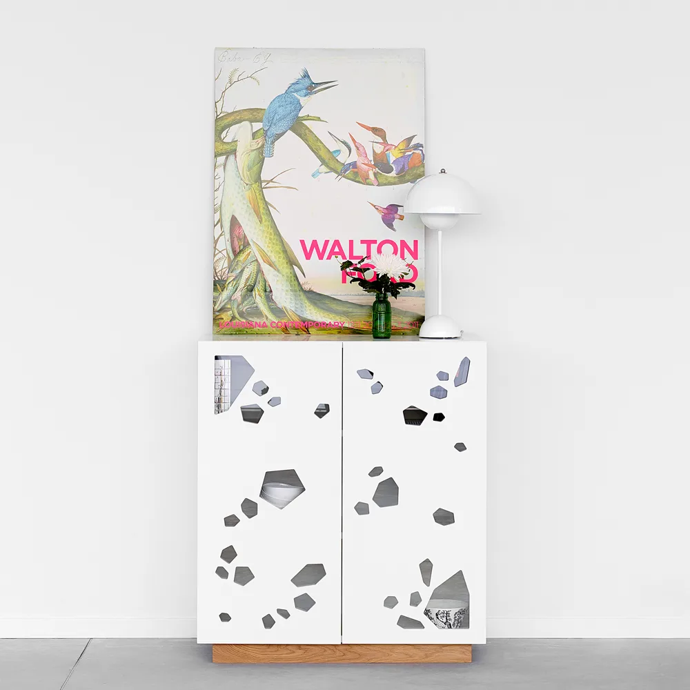 Armário Sneak peek, branco, Moldura da perna lacada branco A2