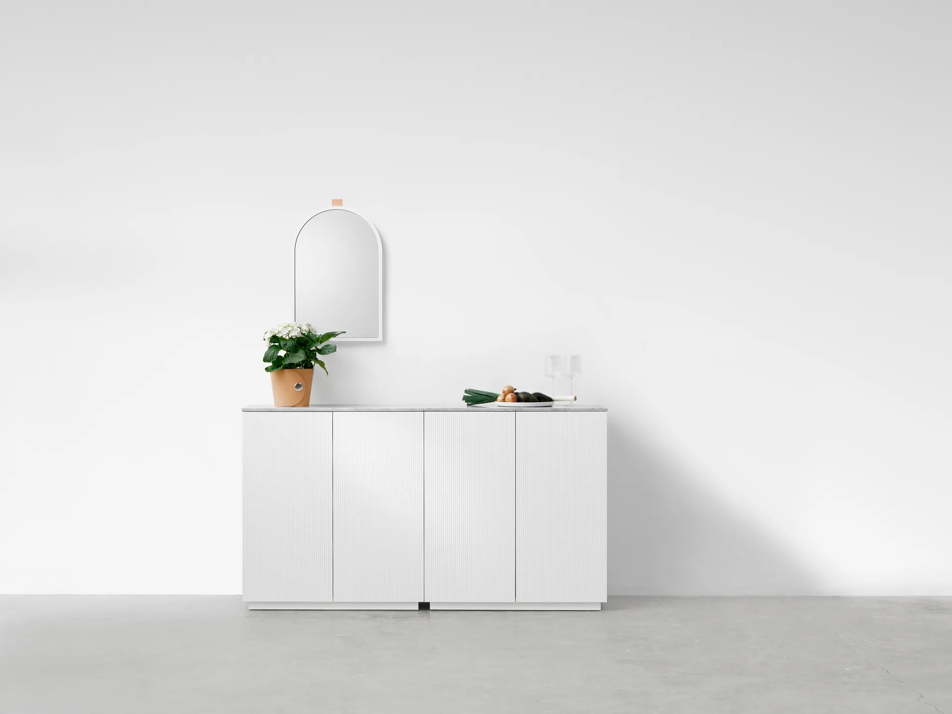 Espelho de parede Echo, Branco, 43x63 cm A2