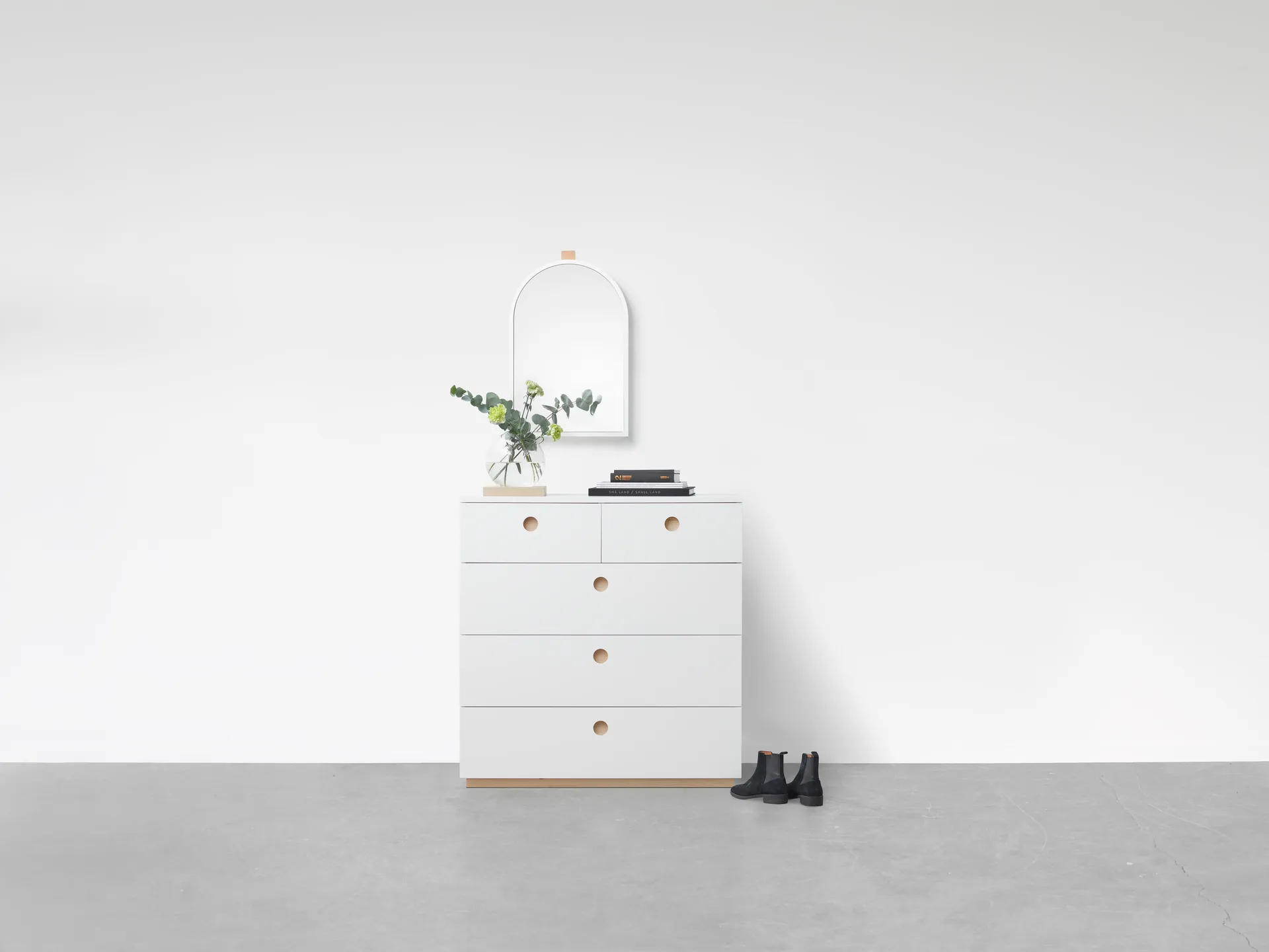 Espelho de parede Echo, Branco, 43x63 cm A2