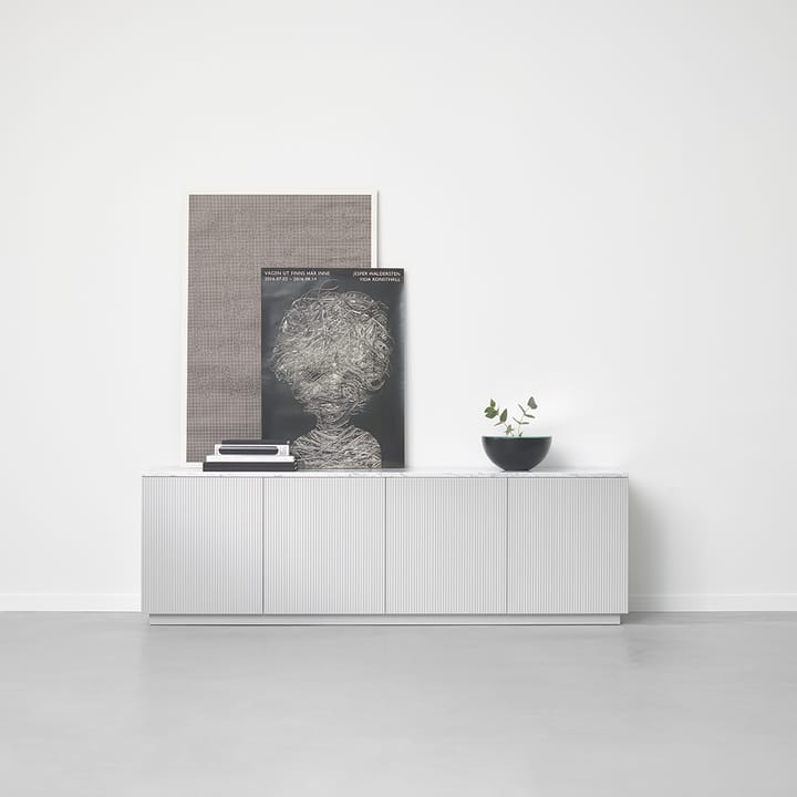 Mesa de apoio Beam , Cinzento claro, estrutura Cinzento claro, tampo em mármore carrara A2