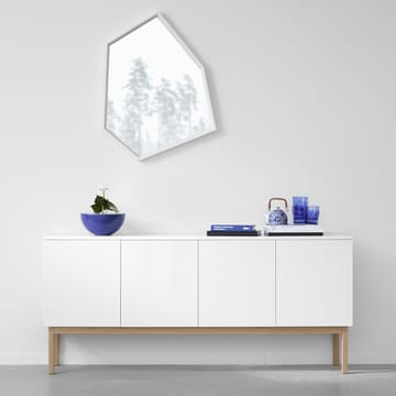 Mesa de apoio Beam  - Cinzento claro, rodapé carvalho branco  - A2