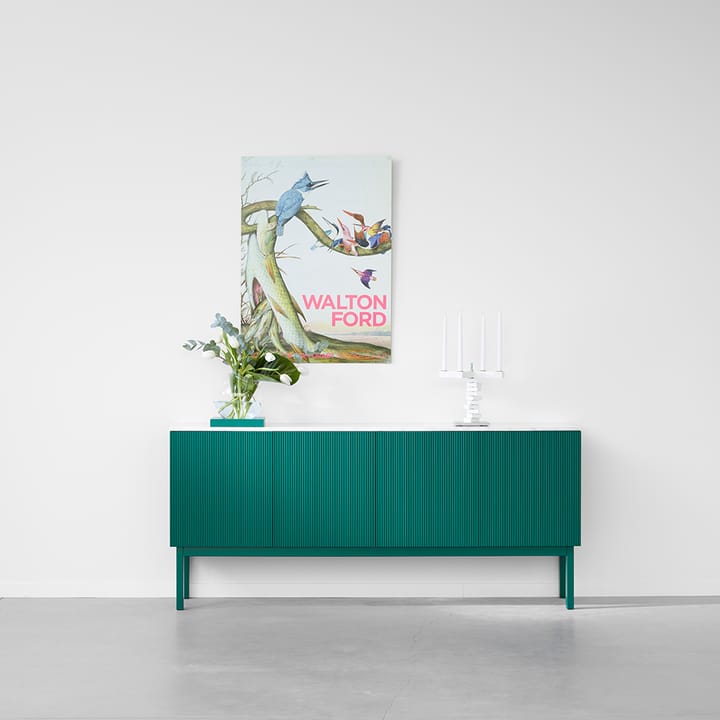 Mesa de apoio Beam , Verniz branco, rodapé branco, tampo mármore carrara  A2