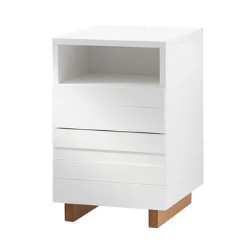Mesa de cabeceira White - Pernas de carvalho - A2