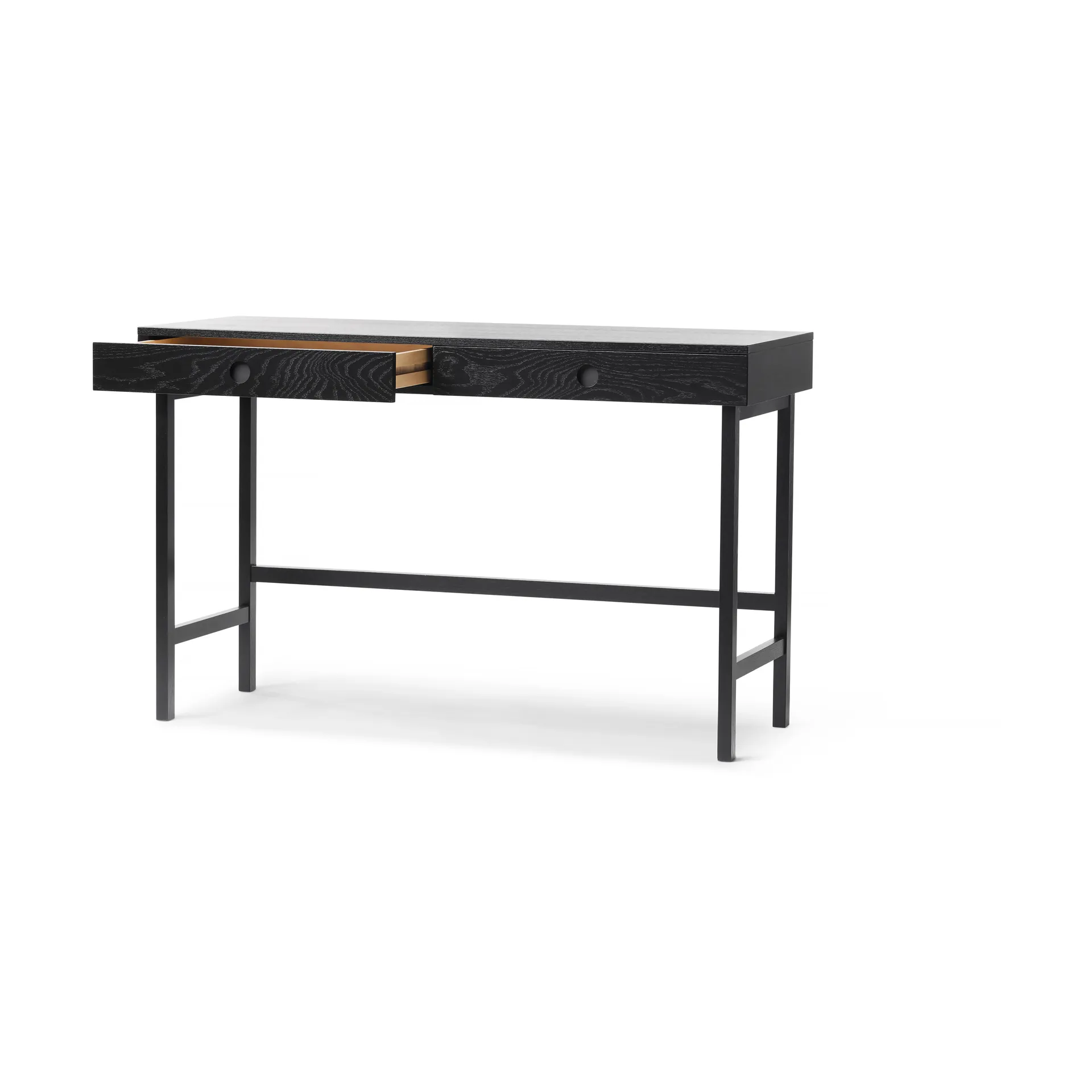 Mind secretária, Carvalho tingido de preto, 118x74x44 cm A2