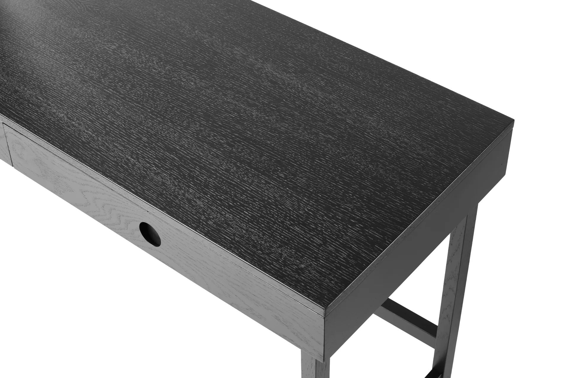 Mind secretária, Carvalho tingido de preto, 118x74x44 cm A2