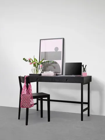 Mind secretária - Carvalho tingido de preto, 118x74x44 cm - A2