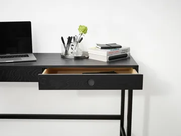 Mind secretária - Carvalho tingido de preto, 118x74x44 cm - A2