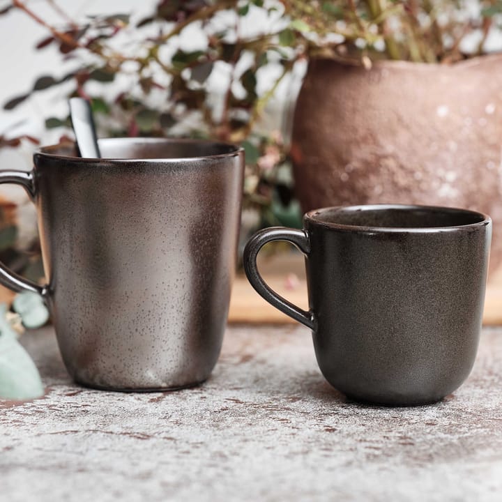 Caneca com asa Raw 20 cl, Metallic brown Aida