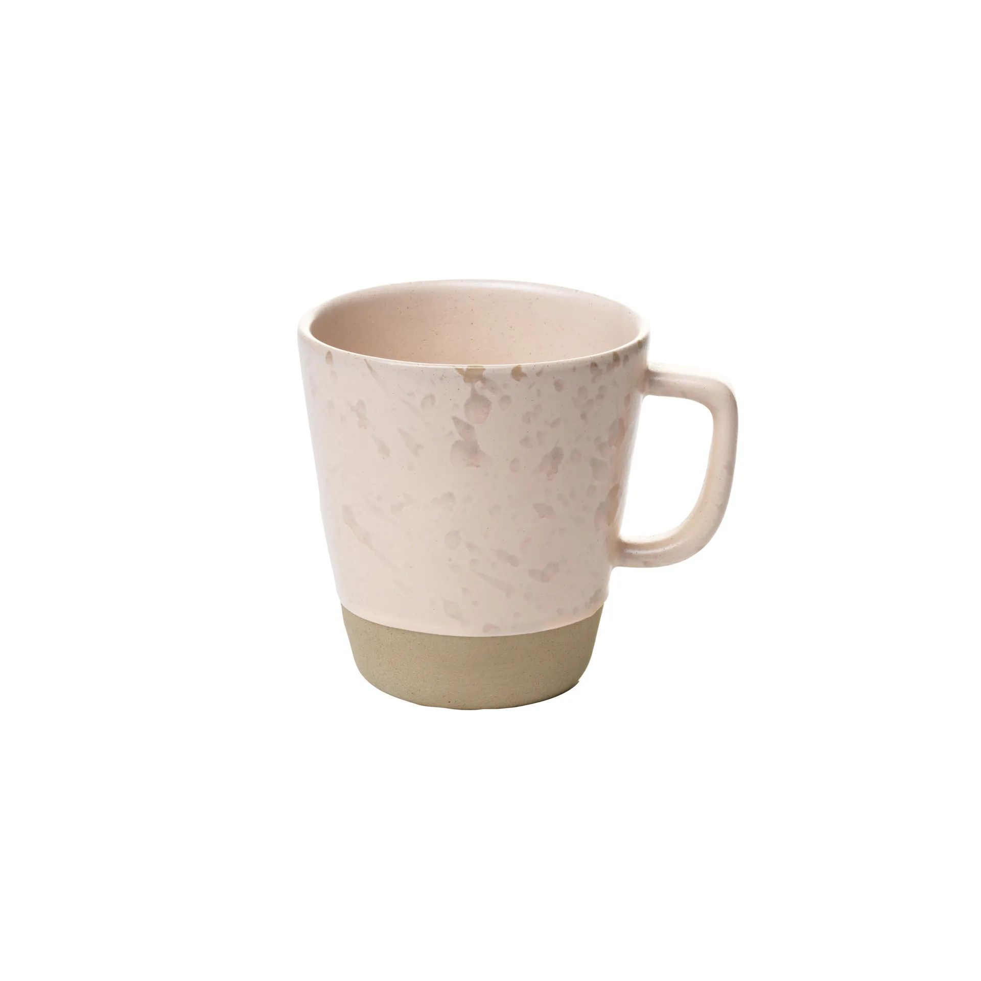 Caneca com asa Raw 30 cl, nude com pintas Aida