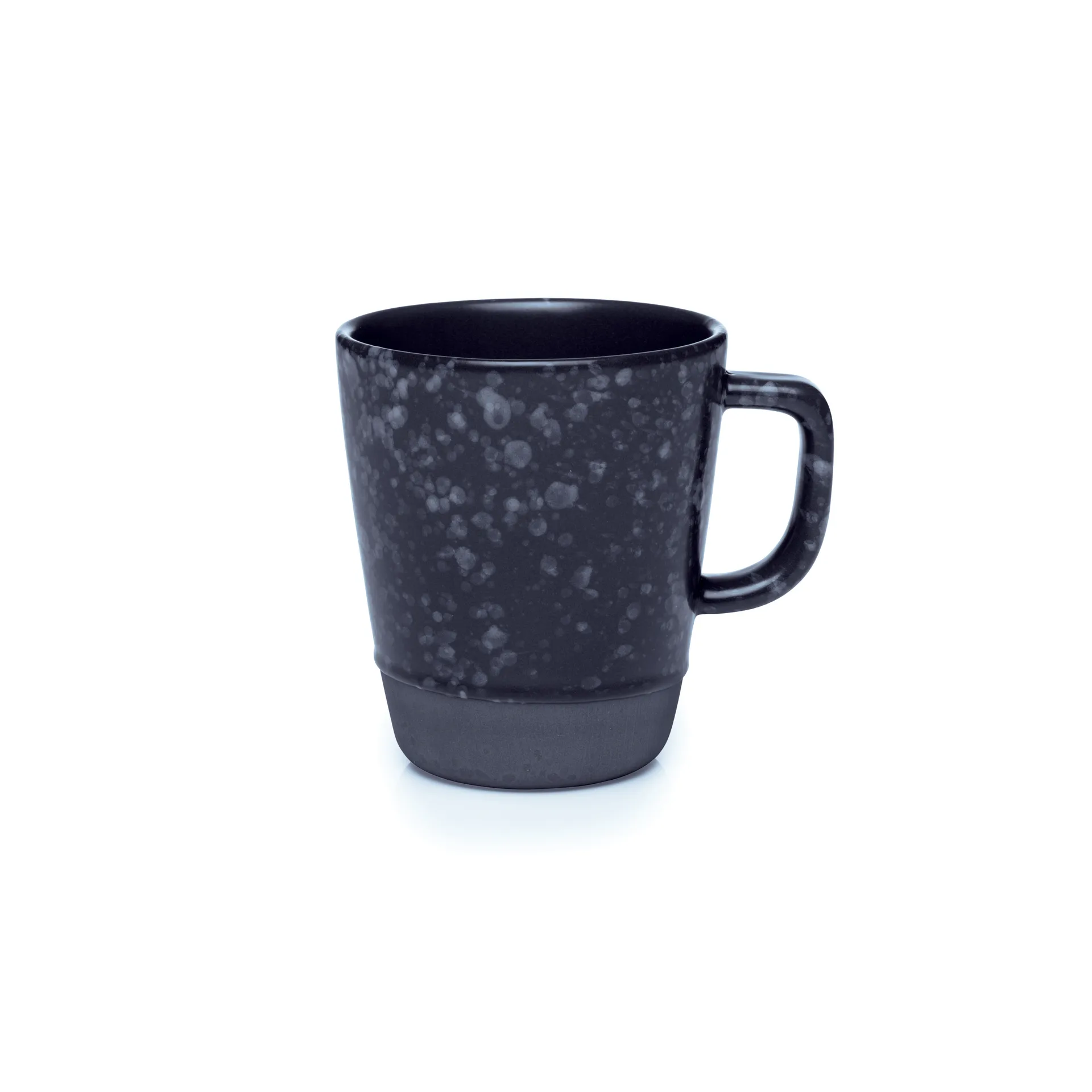 Caneca com asa Raw 30 cl, preto com pintas Aida