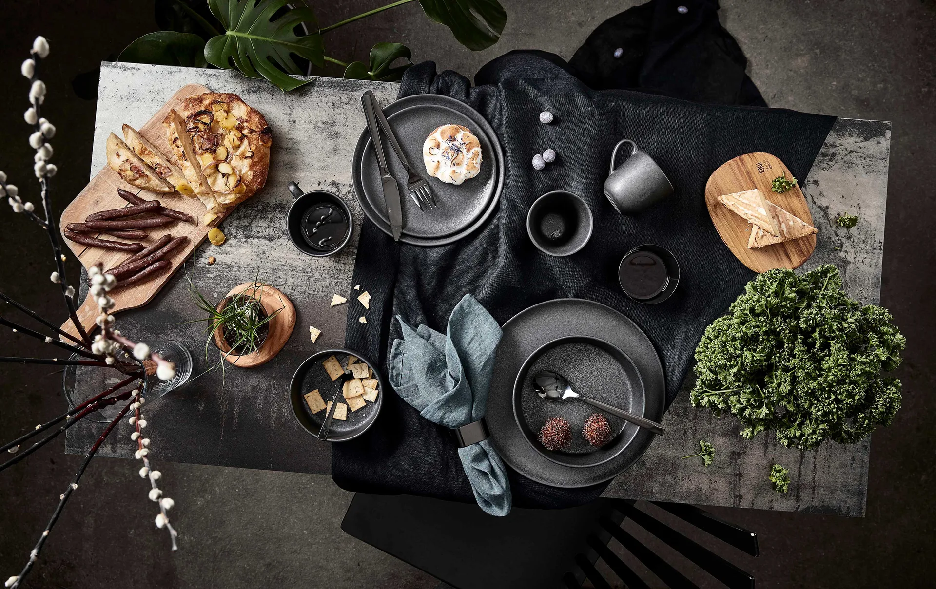 Caneca com asa Raw 35 cl, Titânio preto Aida