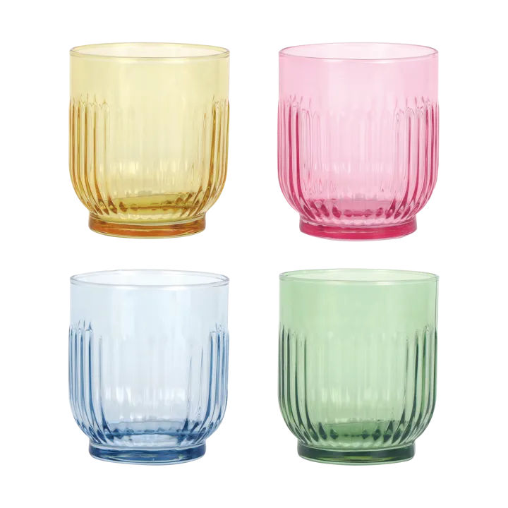 Copo Aida 33 cl, 4 peças - Âmbar, vermelho, azul claro, verde - Aida